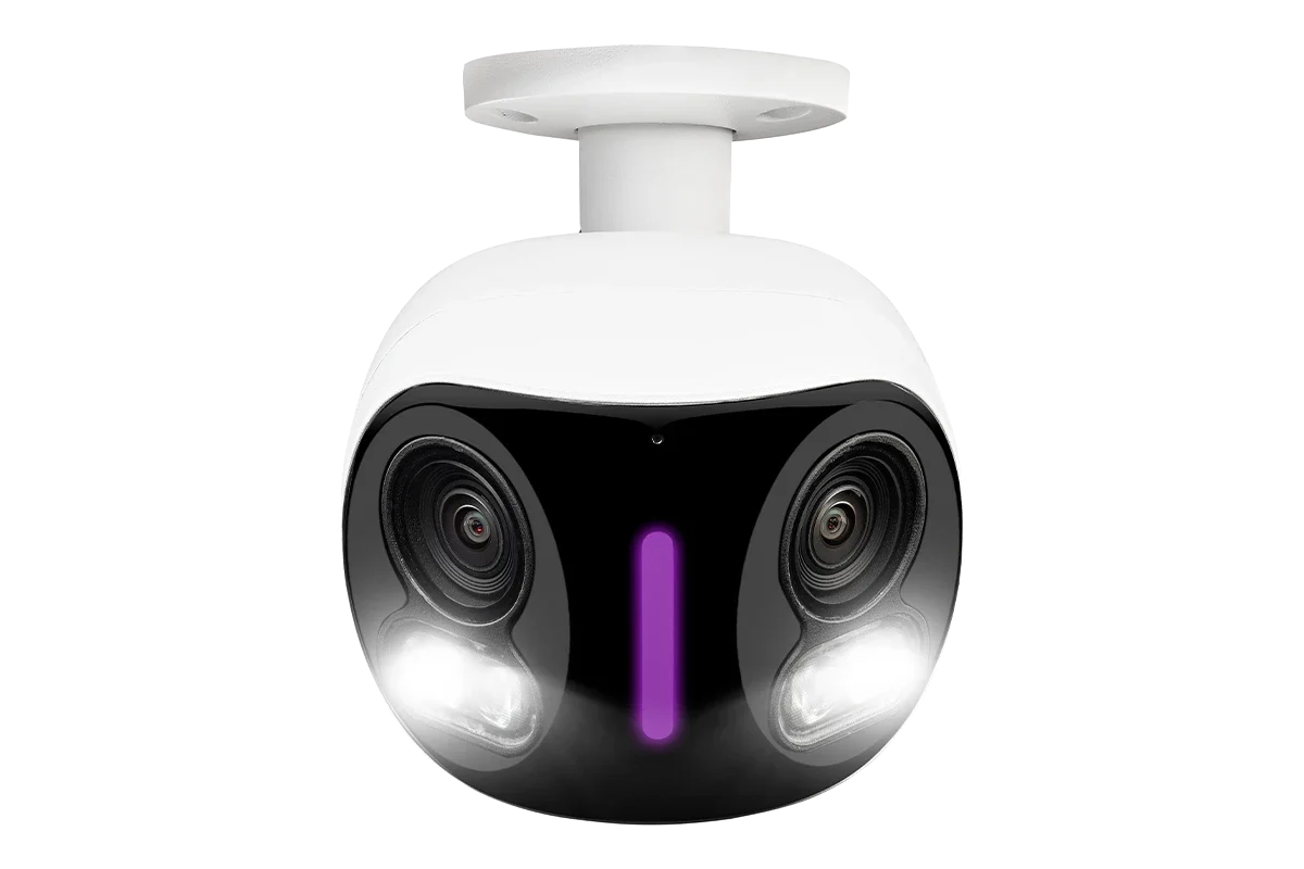 Lorex Caméra de sécurité Wi-Fi 4K à double objectif avec éclairage de sécurité intelligent - Amazon