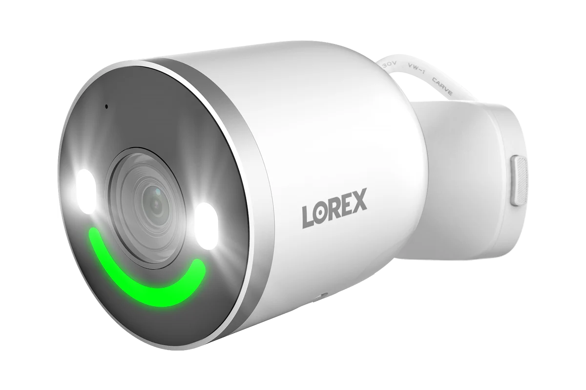 Caméra de sécurité Wi-Fi 6 intérieure/extérieure 4K avec projecteur et éclairage de sécurité intelligent Lorex