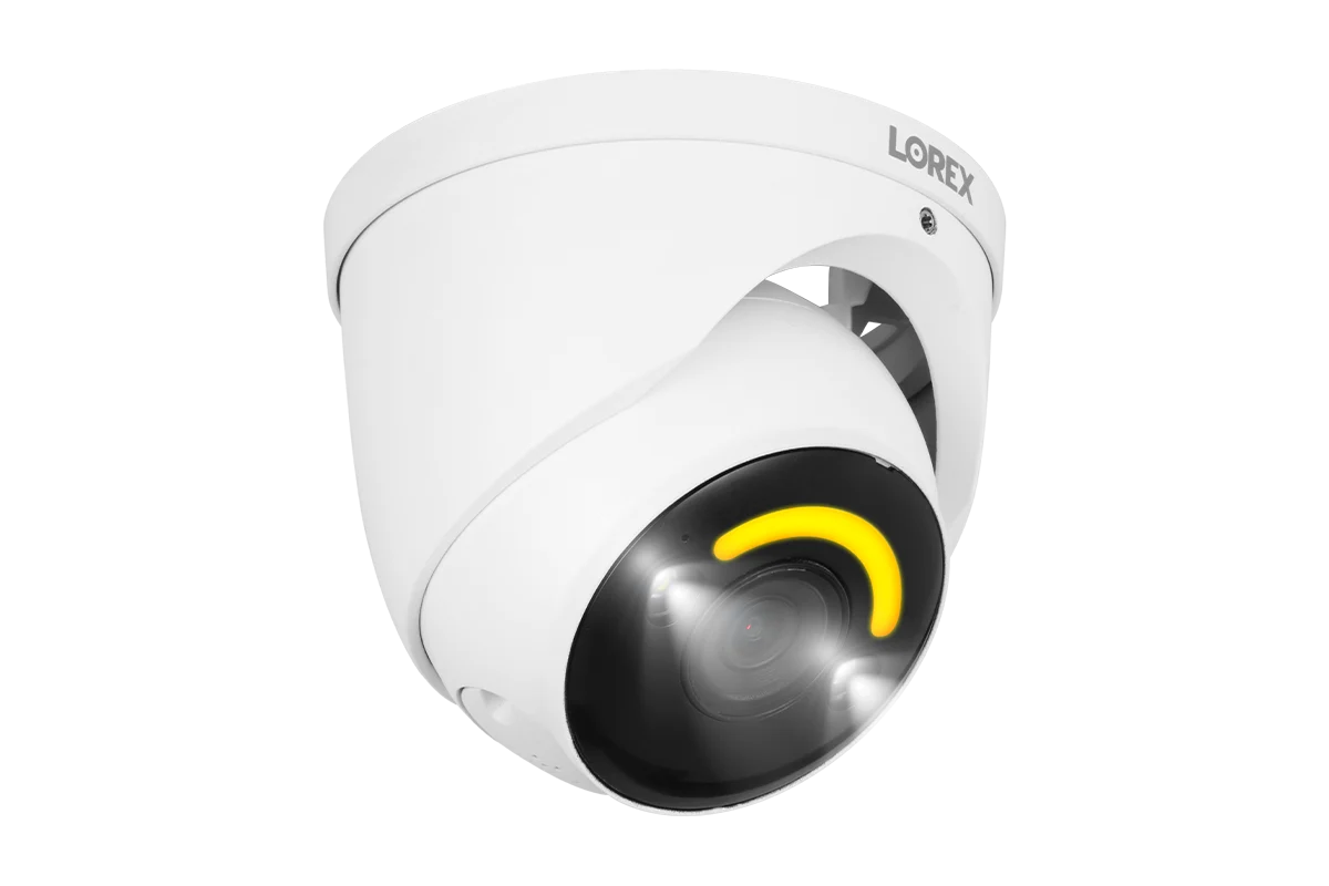 Lorex 4K+ Fusion Wired NVR System with 4 Bullet and 4 Dome IP Cameras Featuring 12MP Ultra HD and Smart Security Lighting