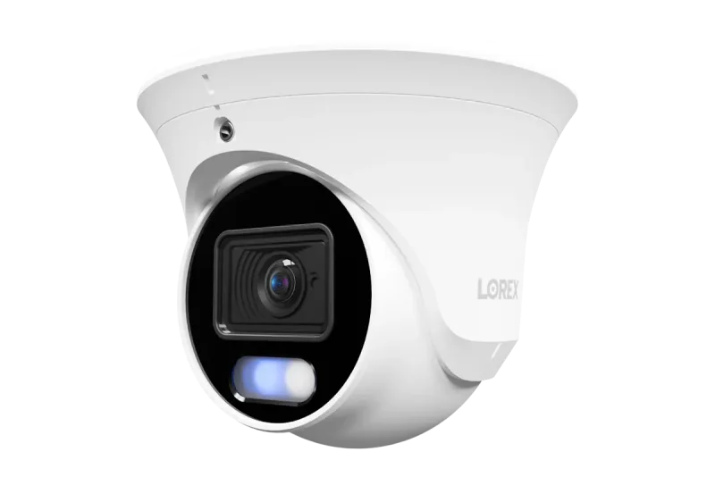 Caméra tourelle PoE 2K+ Lorex Connect U3 avec lumières dissuasives rouges et bleues