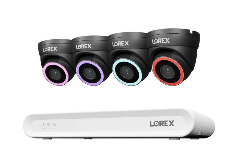 Lorex Connect V -sarja 4K 8-kanavainen langallinen NVR-järjestelmä V5 4K PoE -turret-kameroilla - 1TB