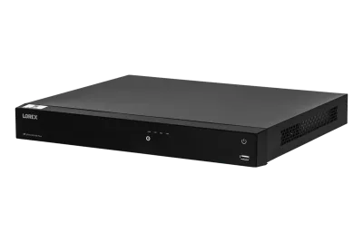 Lorex Fusion 4K(최대 16대 카메라 지원) 4TB 유선 NVR 시스템 및 IP 총알형 카메라 8대
