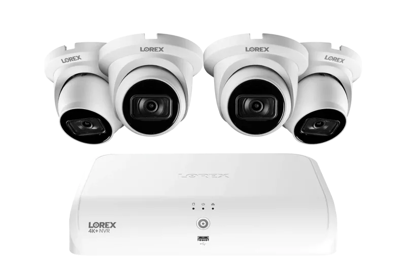 Lorex 4K Fusion 2TB Wired NVR System with 4K IP Dome Cameras