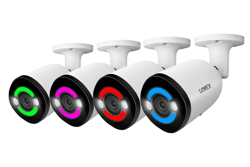 Lorex 4K+ 12MP IP Wired Bullet Security Camera with Smart Security Lighting (Open Box)