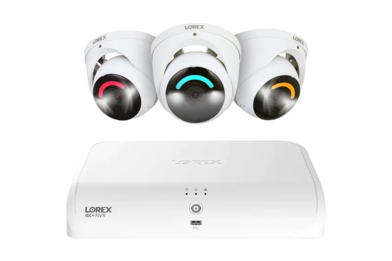 Lorex 4K+ 12MP 16 Camera Capable (8 Wired + 8 Fusion Wi-Fi ) 2TB Wired NVR System with Three H30 IP Dome Cameras - Amazon