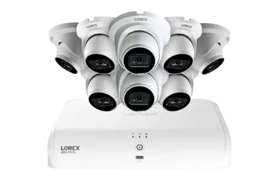 Lorex Fusion Series 4K+ 16-kanaligt (8 trådbundna + 8 Fusion Wi-Fi) 2TB trådbundet system med A14 trådbundna 4K IP-turretkameror