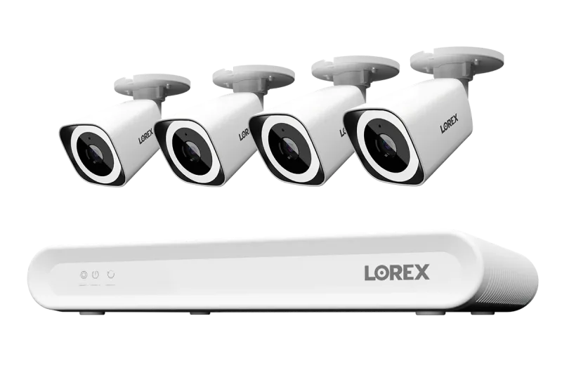Sistema NVR cablato Lorex Connect V Series 4K a 8 canali con telecamere bullet PoE 4K V3 - 1TB