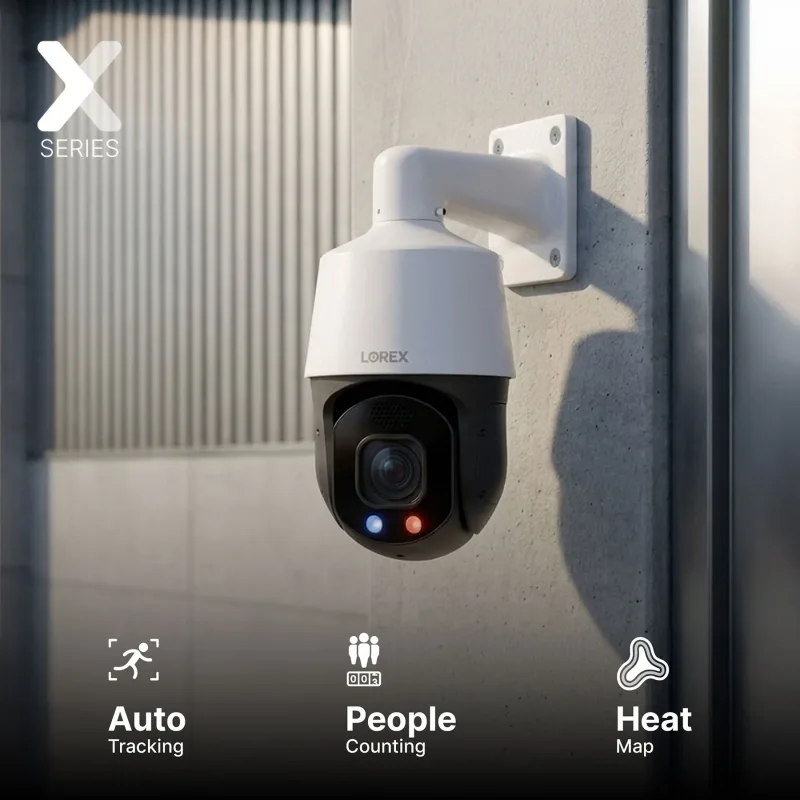 Lorex Connect X Series Cámara PTZ PoE 4K con zoom óptico 30×