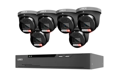 Lorex Connect X Series 4K 8-kanals kablet NVR-system med X5 turret-overvågningskameraer - 2TB