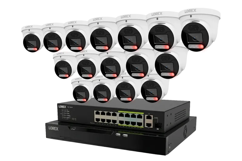 Lorex Connect X Series 4K 32-kanals kablet NVR-system med X5-turretkameraer - 8TB