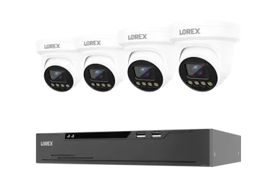 Lorex Connect X Series 4K 8-Channel Wired NVR System with X3 Turret Security Cameras - 2TB