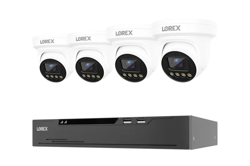Lorex Connect X Series 4K 8-Channel Wired NVR System with X3 Turret Security Cameras - 2TB