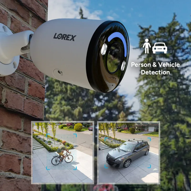 Lorex Cámara tipo bala PoE con IA 4K+ Classic con detección de personas y vehículos