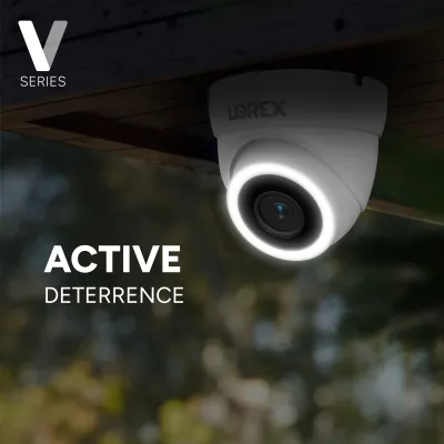 Lorex Connect (nuova app) | Serie V | Sistema NVR 4K 8 canali | 3 telecamere IP PoE bianche