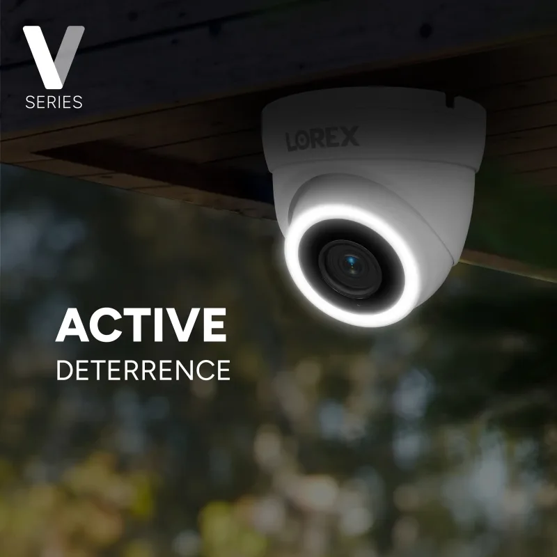 Lorex Connect (nuova app) | Serie V | Sistema NVR 4K 8 canali | 3 telecamere IP PoE bianche