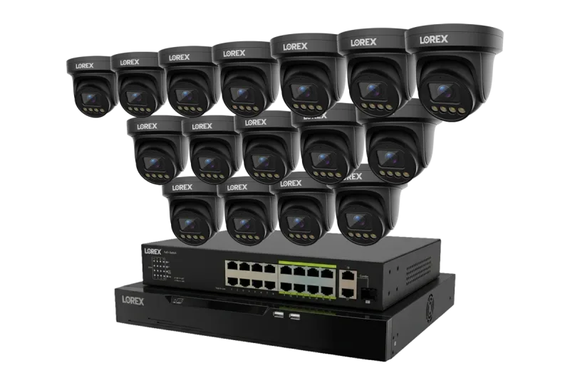 Lorex Connect X Series 4K 32-Channel Wired NVR System with X3 Turret Security Cameras - 8TB