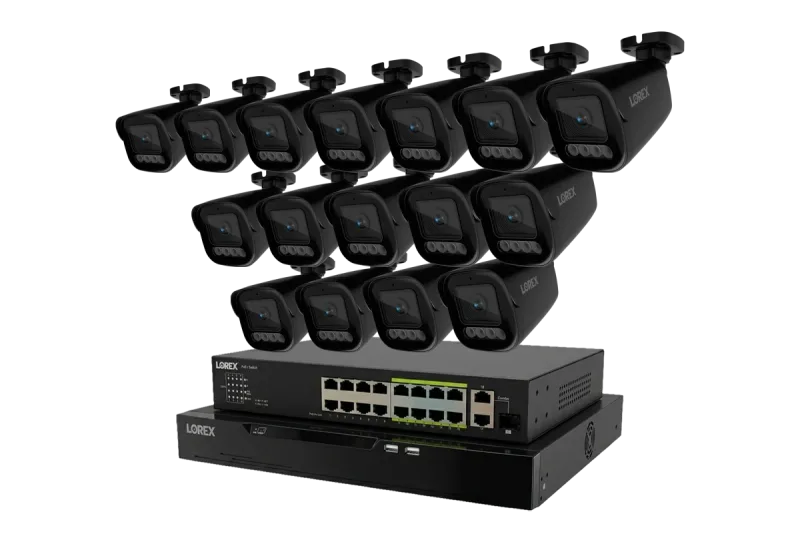 Lorex Connect X Series 4K 32-Channel Wired NVR System with X3 Bullet Security Cameras - 8TB