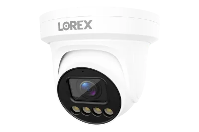 Lorex Connect X3 4K 電動變焦 PoE 半球型攝影機配備主動阻嚇功能 - 黑/白