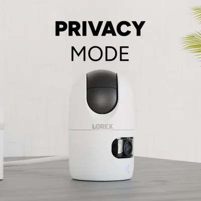Lorex Connect 2K デュアルレンズ 屋内パン・チルト Wi-Fiカメラ