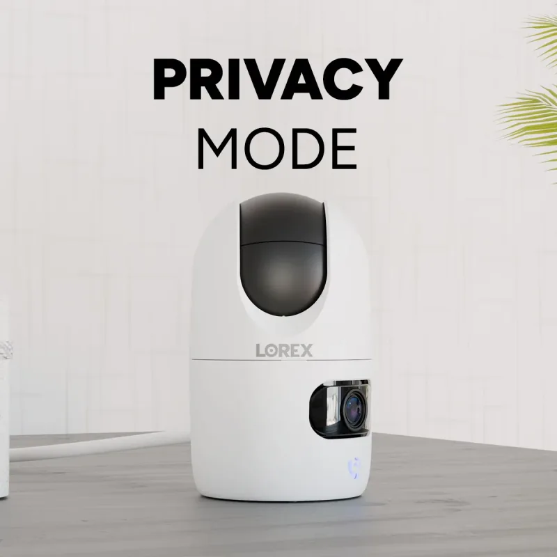 Lorex Connect 2K デュアルレンズ 屋内パン・チルト Wi-Fiカメラ