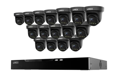 Lorex Connect X Series 4K 16-Channel Wired NVR System with X3 Turret Security Cameras - 4TB