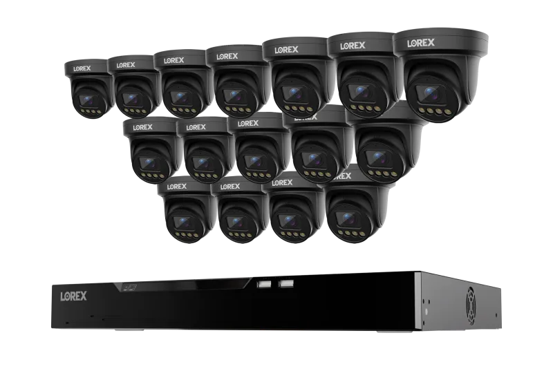 Lorex Connect X Series 4K 16-Channel Wired NVR System with X3 Turret Security Cameras - 4TB