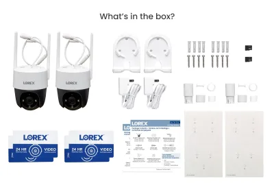 Kamera Keamanan Wi-Fi Luar Ruangan Pan-Tilt 2K Lorex (Paket 2)
