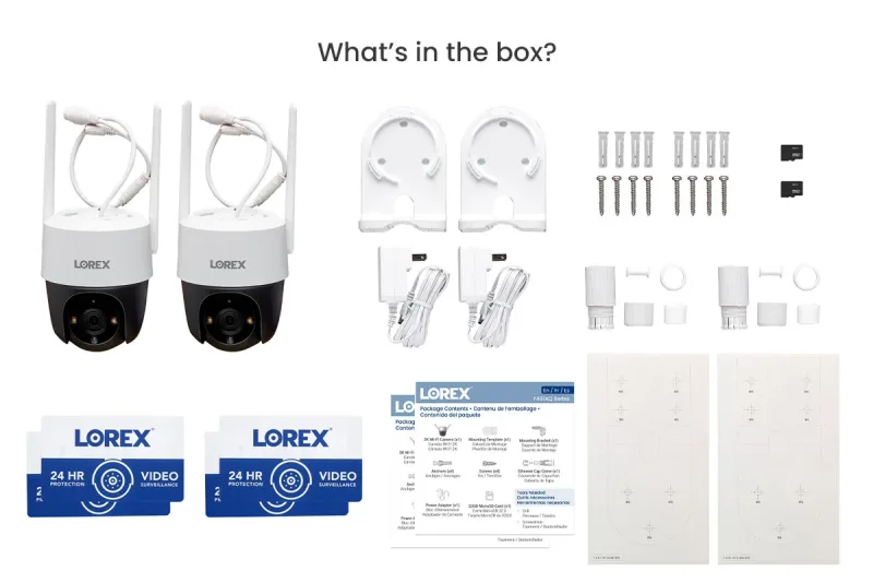 Kamera Keamanan Wi-Fi Luar Ruangan Pan-Tilt 2K Lorex (Paket 2)