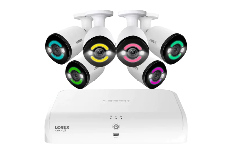 Lorex 4K+ 12MP 16 Camera Capable (8 Wired + 8 Fusion Wi-Fi ) 2TB Wired NVR System with H30 IP Bullet Cameras