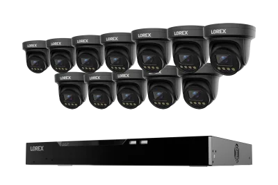 Lorex Connect X Series 4K 16-Channel Wired NVR System with X3 Turret Security Cameras - 4TB