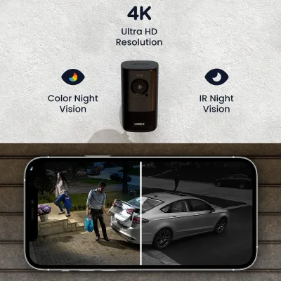 Lorex 4K Spotlight Battery Wi-Fi Security Camera with 7W Solar Panel
