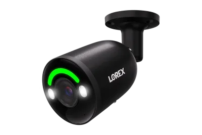 Telecamera di sicurezza bullet IP cablata Lorex H12 4K con illuminazione di sicurezza smart e rilevamento del movimento smart