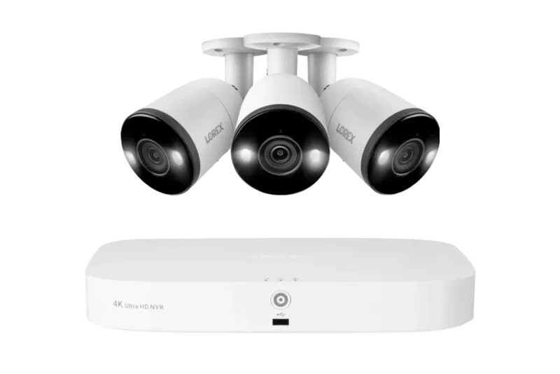 Lorex 4K 16 Camera Capable (8 Wired and 8 Fusion Wi-Fi) 2TB Wired NVR System with 3 Bullet Cameras Featuring Smart Deterrence and 2-Way Talk - Amazon