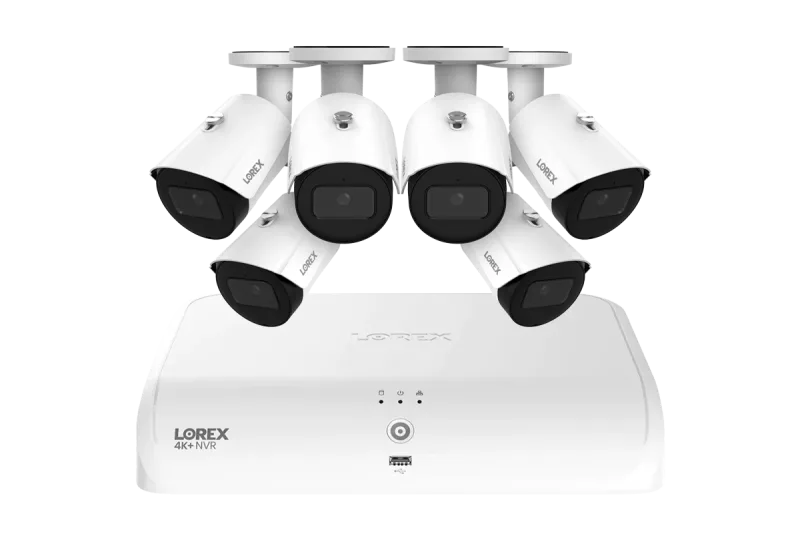Lorex Fusion Series 4K+ 16 kanaler (8 trådbundna + 8 Fusion Wi-Fi) 2TB trådbundet system med A14 trådbundna 4K IP-bulletkameror