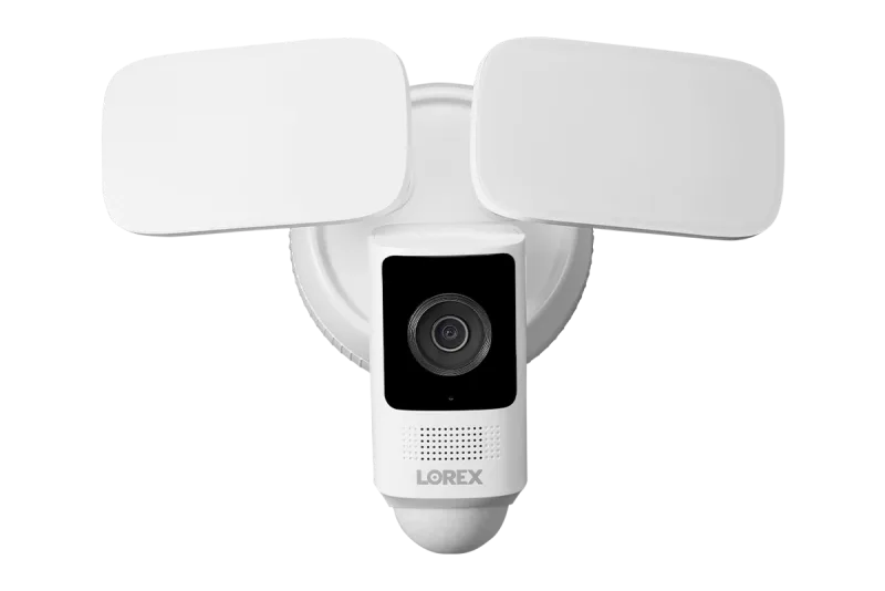 Lorex 2K Wired Floodlight Security Camera - White (One Pack) - Amazon