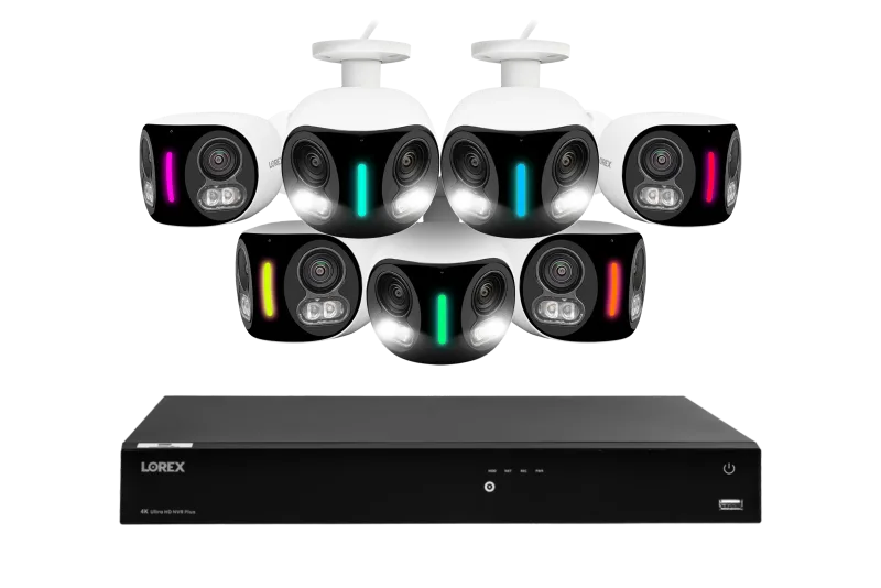 Lorex Fusion Series 4K 16 Camera Capable (Wired or Fusion Wi-Fi) 4TB Wired NVR System with Seven H20 IP Dual Lens Cameras - Amazon