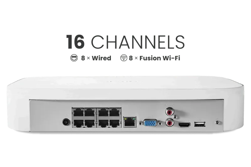 Sistema NVR cablato Lorex 4K 2TB con capacità di 16 telecamere (8 cablate e 8 Fusion Wi-Fi) e 3 telecamere bullet con Smart Deterrence e audio bidirezionale - Amazon