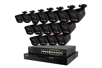 Lorex Connect X Series 4K 32-kanals kablet NVR-system med X5 bullet-overvågningskameraer - 8TB