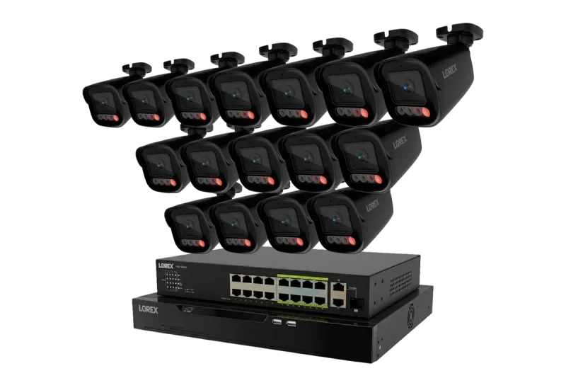 Lorex Connect X Series 4K 32-kanals kablet NVR-system med X5 bullet-overvågningskameraer - 8TB