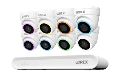 Lorex Connect V -sarja 4K 8-kanavainen langallinen NVR-järjestelmä V5 4K PoE -turret-kameroilla - 1TB