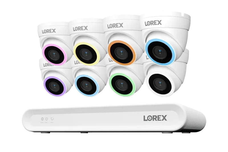 Lorex Connect V -sarja 4K 8-kanavainen langallinen NVR-järjestelmä V5 4K PoE -turret-kameroilla - 1TB