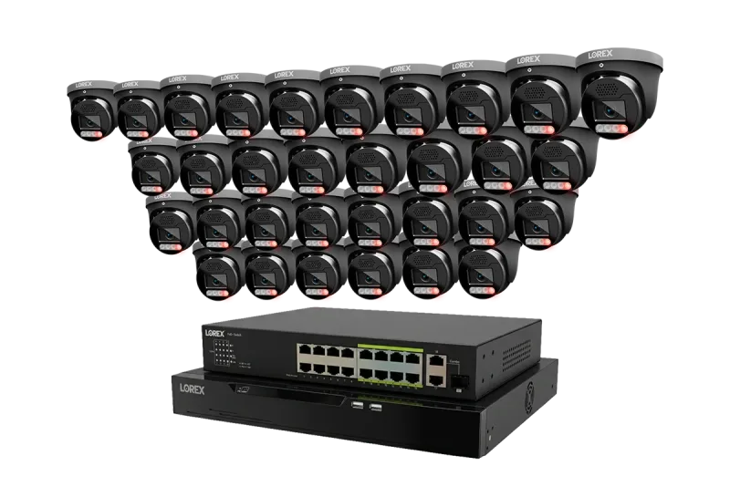 Lorex Connect X Series 4K 32-kanals kablet NVR-system med X5-turretkameraer - 8TB