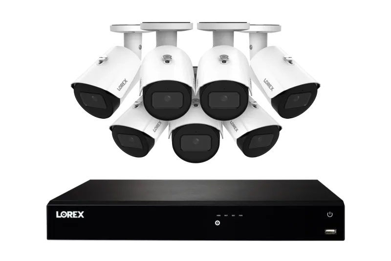Lorex Fusion Series NVR med syv IP-bulletkameraer - 4K 16-kanals 4TB kablet system - Amazon