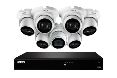 Sistema NVR cableado Lorex Fusion Series con siete cámaras IP tipo domo - 4K, 16 canales, 4TB - Amazon