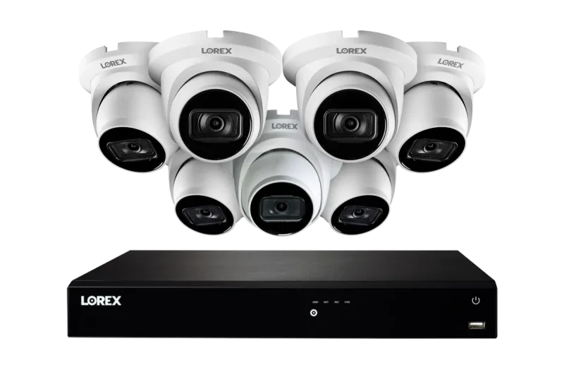 Sistema NVR cableado Lorex Fusion Series con siete cámaras IP tipo domo - 4K, 16 canales, 4TB - Amazon
