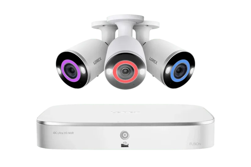 Lorex Fusion 4K 16 Camera Capable (8 Wired and 8 Wi-Fi) 2TB Wired NVR System with 3 Bullet Cameras Featuring Smart Security Lighting - Amazon