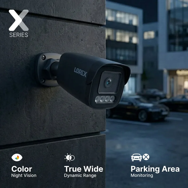 Lorex Connect X Series 4K 32-Channel Wired NVR System with X3 Bullet Security Cameras - 8TB