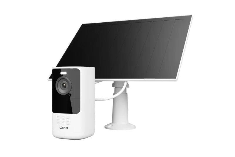 Lorex Caméra de sécurité Wi-Fi sur batterie 4K avec projecteur et panneau solaire 7 W