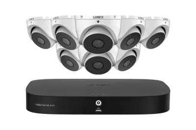 Lorex 1080p DVR-system med plads til 8 kameraer, 1TB og 8 1080p HD CVI-tårnkameraer