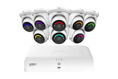 Lorex Fusion Series 4K 16-kanaligt (8 trådbundna + 8 Fusion Wi-Fi) 2TB trådbundet system med H12 trådbundna 4K IP-turretkameror